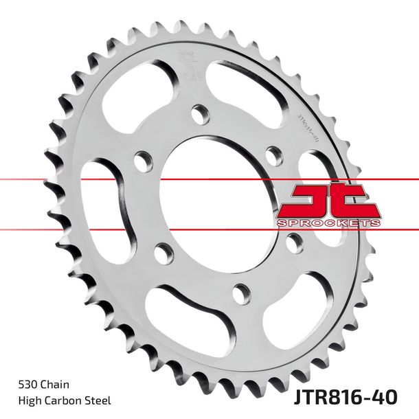 Kettenrad JT Sprockets 530 40Z Innendurchmesser 76mm Lochkreis 100mm für Suzuki GSF Bandit N S RF GS GSX-R K.L.M.N GSX F W P.R Inazuma 400 - 1200 ccm Bj. 1973 - 2005