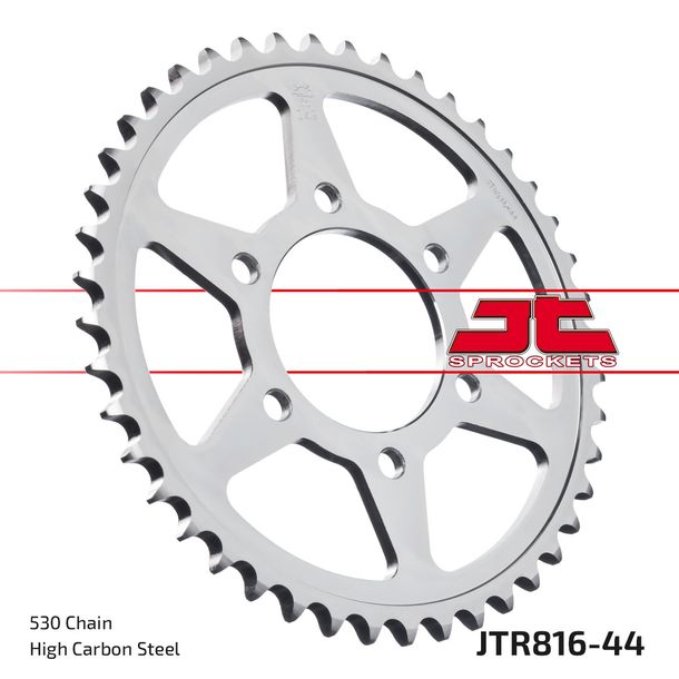 Kettenrad JT Sprockets 530 44Z Innendurchmesser 76mm Lochkreis 100mm für Suzuki GSF Bandit N S RF GS GSX-R K.L.M.N GSX F W P.R Inazuma 400 - 1200 ccm Bj. 1973 - 2005