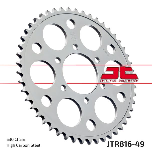 Kettenrad JT Sprockets 530 49Z Innendurchmesser 76mm Lochkreis 100mm für Suzuki GSF Bandit N S RF GS GSX-R K.L.M.N GSX F W P.R Inazuma 400 - 1200 ccm Bj. 1973 - 2005