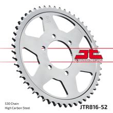 Rozetka JT Sprockets 530 52 zubů Vnitřní průměr 76mm Roztečný kruh 100mm pro Suzuki GSF Bandit N S RF GS GSX-R K.L.M.N GSX F W P.R Inazuma 400 - 1200 ccm Rok výroby 1973 - 2005