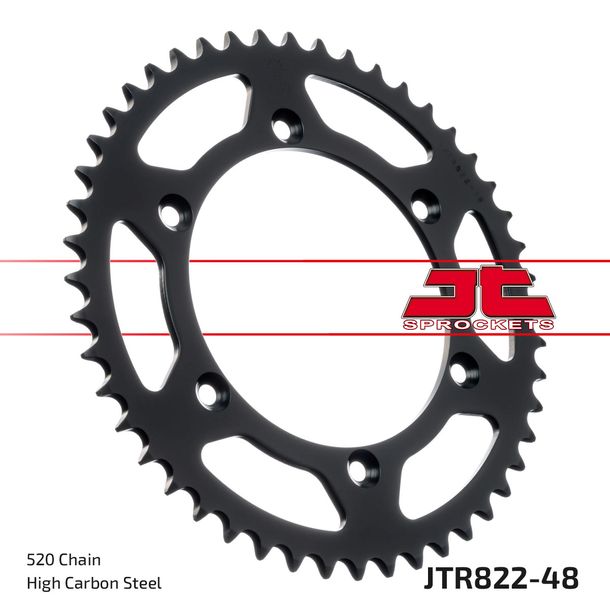 JT Sprockets 520 48T sprocket inner diameter 136 mm bolt circle 156 mm for Husqvarna SM S TE R SMR, Beta RR Gas EC FSE WRE Supermotard Suzuki DR SH SE Year 1976 - 2022