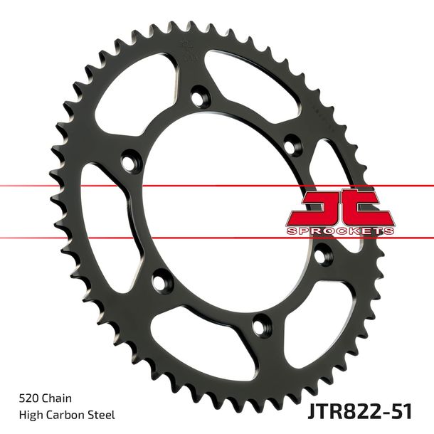 Pignon JT Sprockets 520 51Z, diamètre intérieur 136 mm, cercle de boulons 156 mm pour Husqvarna SM S TE R SMR, Beta RR Gas EC FSE WRE Supermotard Suzuki Année 1976 - 2021