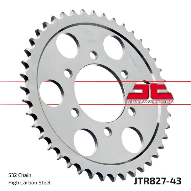 Kettenrad JT Sprockets 532 43Z Innendurchmesser 76mm Lochkreis 100mm für Suzuki RF GSX-R K.L.M.N W P.R GSX F 900 / 1100 ccm Bj. 1988 - 1997