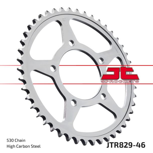 Pignon JT Sprockets 530 46Z, diamètre intérieur 87 mm, cercle de boulons 110 mm pour Suzuki GSF N S Bandit GSX-R ABS GSX F 600 - 1100 ccm Année 1985 - 2006