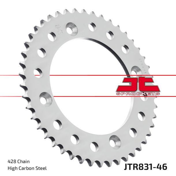 Kettenrad JT Sprockets 428 46Z Innendurchmesser 117mm Lochkreis 140mm für Yamaha YZ 80 ccm Bj. 1984 - 1994