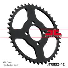 řetězové kolo JT Sprockets 420 42Z vnitřní průměr 44mm rozteč otvorů 60mm pro Yamaha DTR RDM DT LC 2 FS1 DTM DTLC TY M FS SE 50 / 80 ccm