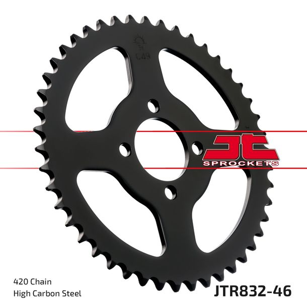 Kettenrad JT Sprockets 420 46Z Innendurchmesser 44mm Lochkreis 60mm für Yamaha DTR RDM DT LC 2 FS1 DTM DTLC TY M FS SE 50 / 80 ccm