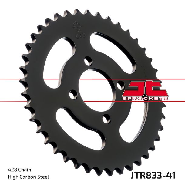Pignon JT Sprockets 428 41Z, diamètre intérieur 44 mm, cercle de boulons 60 mm pour Yamaha DT LC 2 TT-R 80 / 125 ccm Année 1982 - 2001