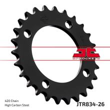 Pignon JT Sprockets 420 26Z, diamètre intérieur 64 mm, cercle de boulons 80 mm pour Yamaha Chappy TT-R PW E FS SE 50 - 110 ccm