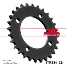 Kettenrad JT Sprockets 420 28Z vnitřní průměr 64mm rozteč otvorů 80mm pro Yamaha Chappy TT-R PW E FS SE 50 - 110 ccm