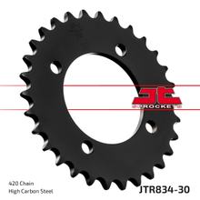 Kettenové kolo JT Sprockets 420 30Z vnitřní průměr 64mm rozteč otvorů 80mm pro Yamaha Chappy TT-R PW E FS SE 50 - 110 ccm