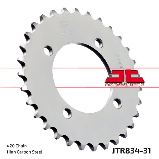Kettenrad JT Sprockets 420 31Z Innendurchmesser 64mm Lochkreis 80mm für Yamaha Chappy TT-R PW E FS SE 50 - 110 ccm