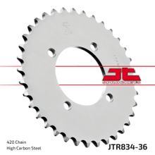Pignon JT Sprockets 420 36Z, diamètre intérieur 64 mm, cercle de boulons 80 mm pour Yamaha Chappy TT-R PW E FS SE 50 - 110 ccm