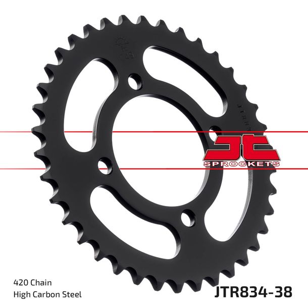 Kettenrad JT Sprockets 420 38Z Innendurchmesser 64mm Lochkreis 80mm für Yamaha Chappy TT-R PW E FS SE 50 - 110 ccm