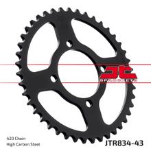 Pignon JT Sprockets 420 43Z, diamètre intérieur 64 mm, cercle de boulons 80 mm pour Yamaha Chappy TT-R PW E FS SE 50 - 110 ccm