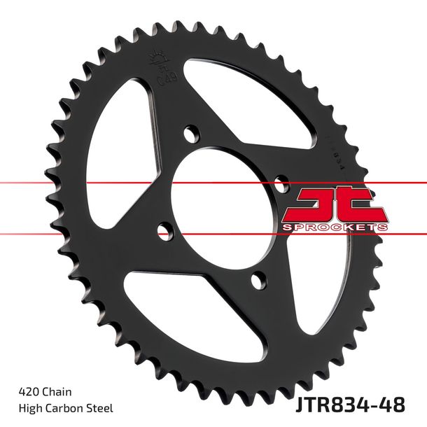 Kettenrad JT Sprockets 420 48Z Innendurchmesser 64mm Lochkreis 80mm für Yamaha Chappy TT-R PW E FS SE 50 - 110 ccm