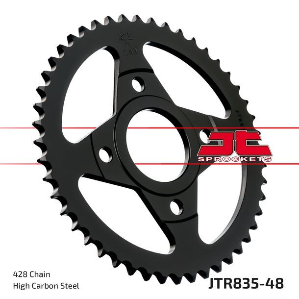JT Sprockets 428 48Z binnendiameter 54 mm boutcirkel 92 mm voor Yamaha SR SE RD LC 80/125 ccm bouwjaar 1982 - 2002