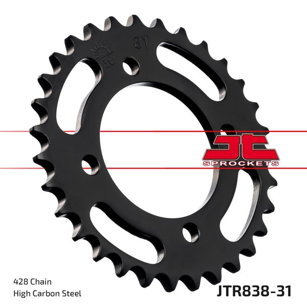 Kettenrad JT Sprockets 428 31Z Innendurchmesser 64mm Lochkreis 80mm für Yamaha YBR ED SPD Custom RD DX RS, SYM XS 100 / 125 ccm Bj. 1975 - 2016