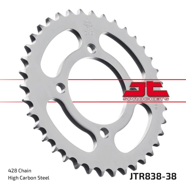 Kettenrad JT Sprockets 428 38Z Innendurchmesser 64mm Lochkreis 80mm für Yamaha YBR ED SPD Custom RD DX RS, SYM XS 100 / 125 ccm Bj. 1975 - 2016