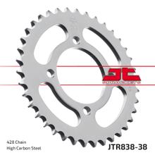 Pignon JT Sprockets 428 38Z, diamètre intérieur 64 mm, cercle de boulons 80 mm pour Yamaha YBR ED SPD Custom RD DX RS, SYM XS 100 / 125 ccm Année 1975 - 2016