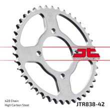 Kolečko řetězu JT Sprockets 428 42Z vnitřní průměr 64mm rozstoy otvorů 80mm pro Yamaha YBR ED SPD Custom RD DX RS, SYM XS 100 / 125 ccm r. v. 1975 - 2016