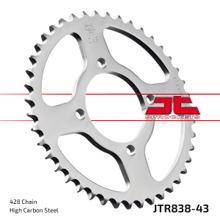 Kettenrad JT Sprockets 428 43Z vnitřní průměr 64mm rozteč otvorů 80mm pro Yamaha YBR ED SPD Custom RD DX RS, SYM XS 100 / 125 ccm r. v. 1975 - 2016
