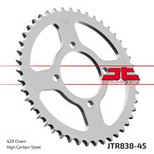 Kolo řetězu JT Sprockets 428 45Z vnitřní průměr 64mm rozteč otvorů 80mm pro Yamaha YBR ED SPD Custom RD DX RS, SYM XS 100 / 125 ccm r. v. 1975 - 2016