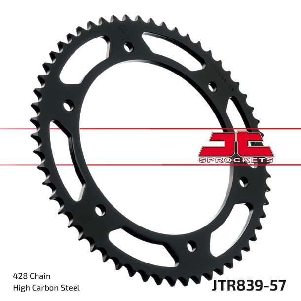 Kettenrad JT Sprockets 428 57Z Innendurchmesser 152mm Lochkreis 175mm für Yamaha WR R X DT RE 125 ccm Bj. 2004 - 2017