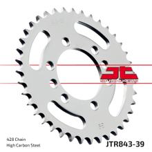 Pignon JT Sprockets 428 39Z, diamètre intérieur 62 mm, cercle de boulons 80 mm pour Yamaha DT LC 2 LC-2 MX 80 - 175 ccm Année 1978 - 1984