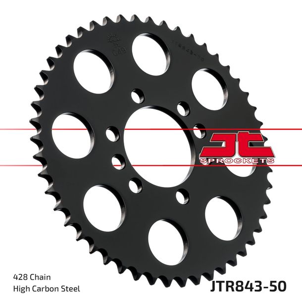 Kettenrad JT Sprockets 428 50Z Innendurchmesser 62mm Lochkreis 80mm für Yamaha DT LC 2 LC-2 MX 80 - 175 ccm Bj. 1978 - 1984