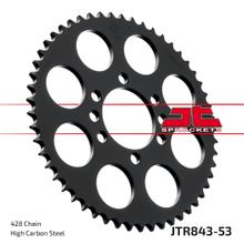 Pignon JT Sprockets 428 53Z, diamètre intérieur 62 mm, cercle de boulons 80 mm pour Yamaha DT LC 2 LC-2 MX 80 - 175 ccm Année 1978 - 1984