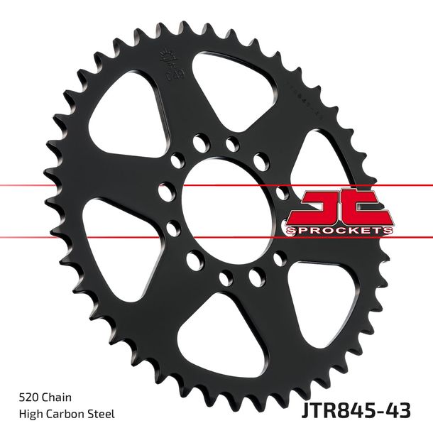 Kettenrad JT Sprockets 520 43Z Innendurchmesser 62mm Lochkreis 80mm für Yamaha SR SE XT 250 ccm Bj. 1980 - 1998