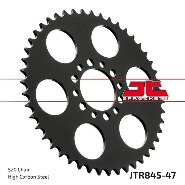 Kettenrad JT Sprockets 520 47Z Innendurchmesser 62mm Lochkreis 80mm für Yamaha SR SE XT 250 ccm Bj. 1980 - 1998