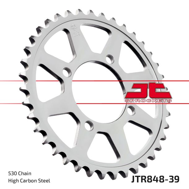 Kettenrad JT Sprockets 530 39Z Innendurchmesser 74mm Lochkreis 92mm für Yamaha RD LC 350 ccm Bj. 1975 - 1983