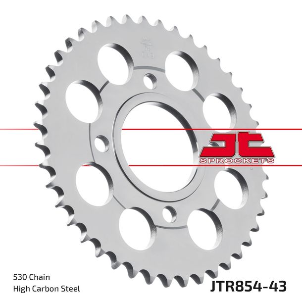 Pignon JT Sprockets 530 43Z, diamètre intérieur 74 mm, cercle de boulons 110 mm pour Yamaha XS RD 250 - 400 ccm Année 1977 - 1983