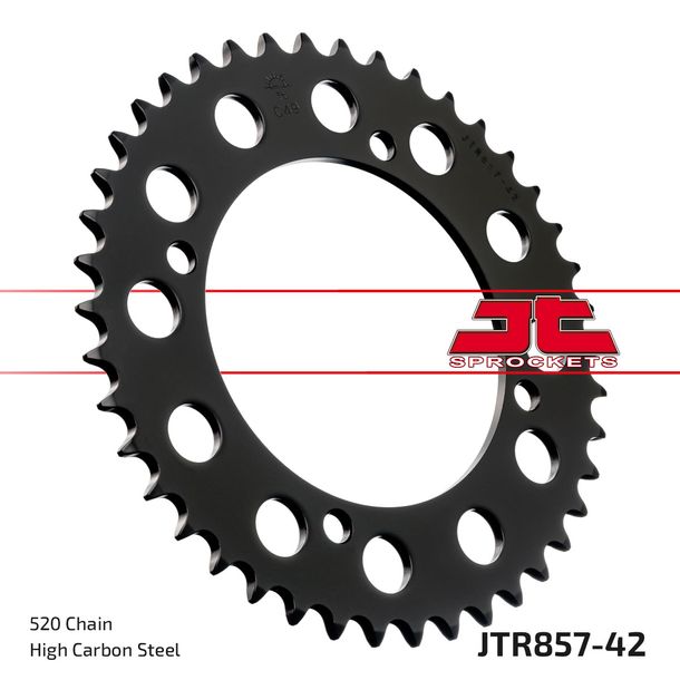 Kettenrad JT Sprockets 520 42Z Innendurchmesser 125mm Lochkreis 145mm für Yamaha XV Virago S, MuZ / MZ Baghira Black Panther Streetmoto XT E Z Tenere Bj. 1982 - 2016