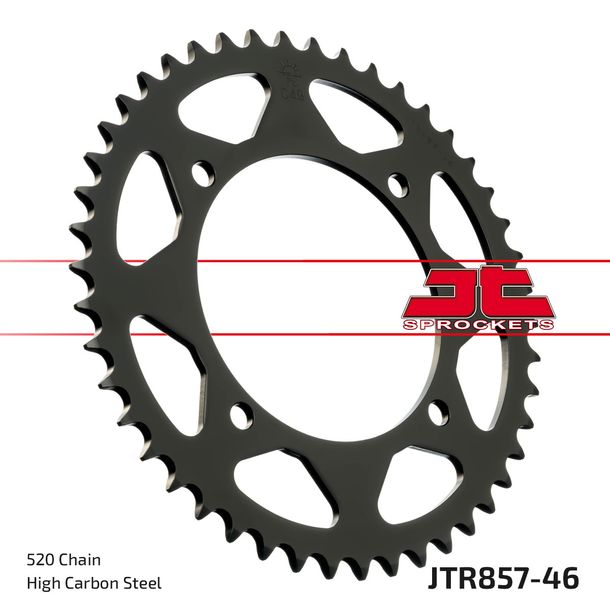 JT Sprockets 520 46Z tandwiel binnendiameter 125 mm boutcirkel 145 mm voor Yamaha XV Virago S, Muz/MZ Baghira Black Panther Streetmoto XT E Z Tenere bouwjaar 1982 - 2016