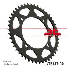 Coroa JT Sprockets 520 46Z diâmetro interno 125mm círculo de furação 145mm para Yamaha XV Virago S, MuZ / MZ Baghira Black Panther Streetmoto XT E Z Tenere ano 1982 - 2016