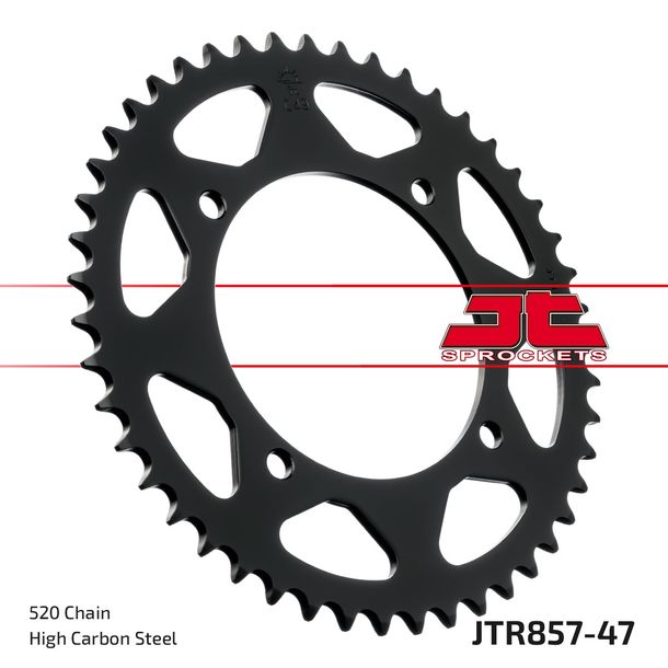 Kettenrad JT Sprockets 520 47Z für Yamaha XV Virago S, MuZ / MZ Baghira Black Panther Streetmoto XT E Z Tenere L K 125 - 660 ccm Bj. 1982 - 2016