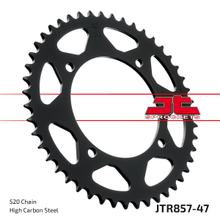 Coroa JT Sprockets 520 47Z para Yamaha XV Virago S, MuZ / MZ Baghira Black Panther Streetmoto XT E Z Tenere L K 125 - 660 ccm Ano 1982 - 2016