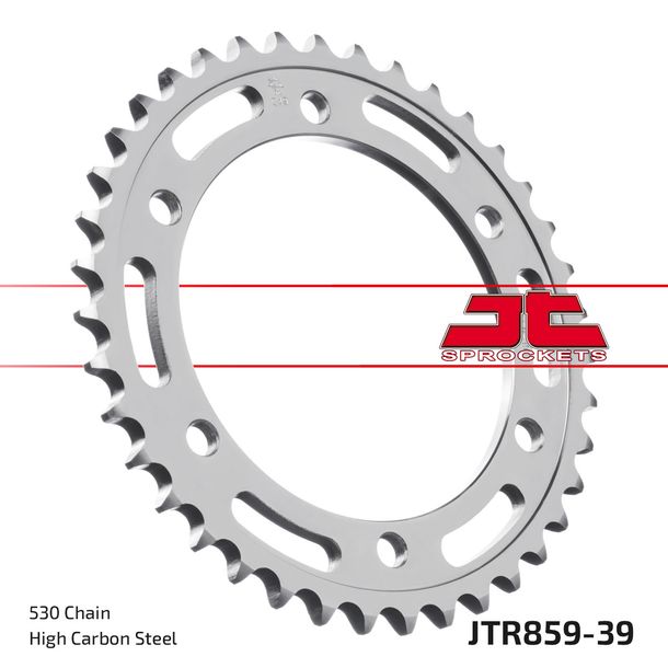 Pignon JT Sprockets 530 39Z, diamètre intérieur 130 mm, cercle de boulons 150 mm pour Yamaha FZS Fazer S XJR FJ A YZF R Thunderace FZR Exup Thunder Cat Année 1984 - 2003