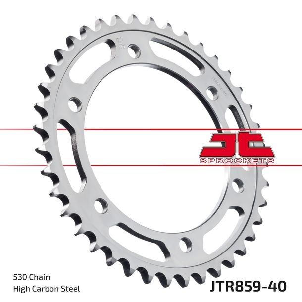 Pignon JT Sprockets 530 40Z, diamètre intérieur 130 mm, cercle de boulons 150 mm pour Yamaha FZS Fazer S XJR FJ A YZF R Thunderace FZR Exup Thunder Cat Année 1984 - 2003