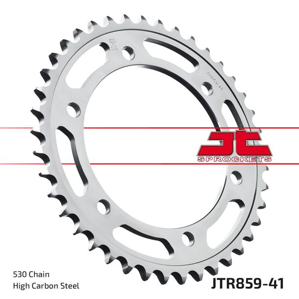 Piñón JT Sprockets 530 41Z, diámetro interior 130 mm, círculo de perno 150 mm para Yamaha FZS Fazer S XJR FJ A YZF R Thunderace FZR Exup Thunder Cat Año 1984 - 2003