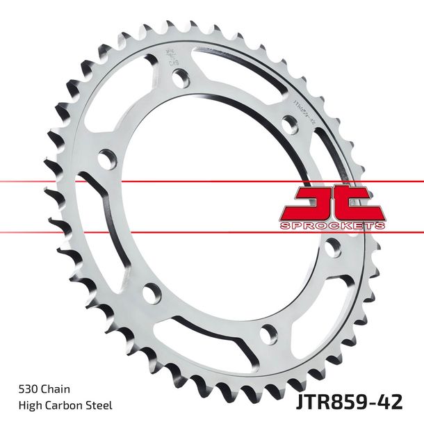 Pignon JT Sprockets 530 42T, diamètre intérieur 130 mm, cercle de boulons 150 mm pour Yamaha FZS Fazer S XJR FJ A YZF R Thunderace FZR Exup Thunder Cat Année 1984 - 2003