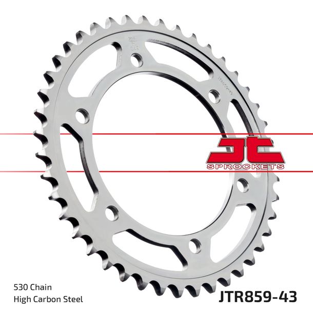Pignon JT Sprockets 530 43Z, diamètre intérieur 130 mm, cercle de boulons 150 mm pour Yamaha FZS Fazer S XJR FJ A YZF R Thunderace FZR Exup Thunder Cat Année 1984 - 2003