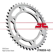 Piñón JT Sprockets 530 43Z, diámetro interior 130 mm, círculo de perno 150 mm para Yamaha FZS Fazer S XJR FJ A YZF R Thunderace FZR Exup Thunder Cat Año 1984 - 2003