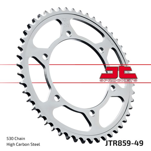 Pignon JT Sprockets 530 49Z, diamètre intérieur 130 mm, cercle de boulons 150 mm pour Yamaha FZS Fazer S XJR FJ A YZF R Thunderace FZR Exup Thunder Cat Année 1984 - 2003