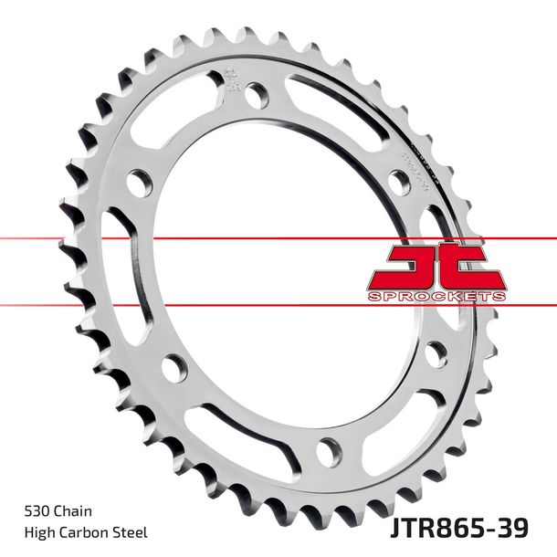 JT Sprockets 530 39Z tandwiel binnendiameter 125 mm boutcirkel 145 mm voor Yamaha FZR Genesis FZ A R Competition 600/750 ccm bouwjaar 1985 - 1994