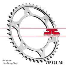 Coroa JT Sprockets 530 43D Diâmetro interno 125mm Círculo de furação 145mm para Yamaha FZR Genesis FZ A R Competition 600 / 750 ccm Ano 1985 - 1994