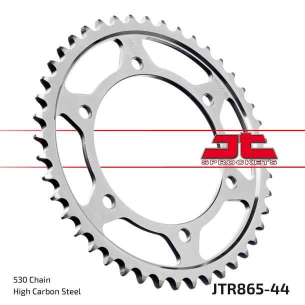 Pignon JT Sprockets 530 44T, diamètre intérieur 125 mm, cercle de boulon 145 mm pour Yamaha FZR Genesis FZ A R Competition 600 / 750 ccm Année 1985 - 1994